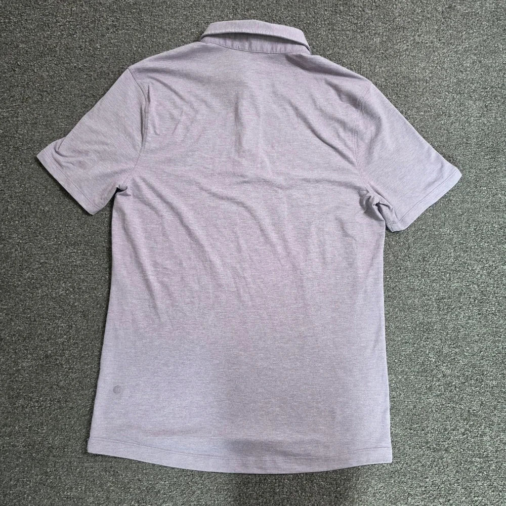 Lululemon Evolution Polo Shirt Heathered Purple Mens Small Short Sleeve Golf Top
